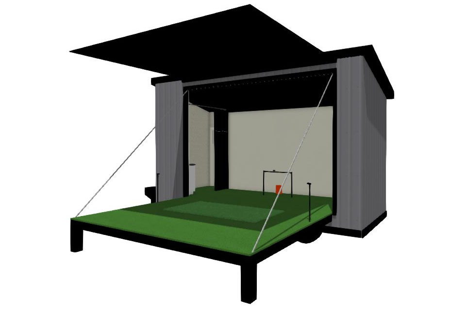 Modular Golf Studio Galena Il First, Outdoor Golf Simulator Shed